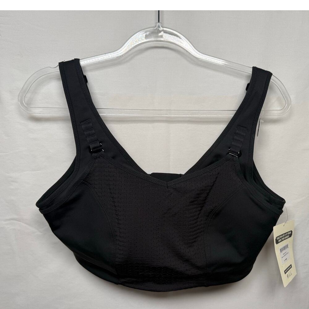 Duluth Trading Company Ajustabust High Impact Bra, Black, Size 14 New!